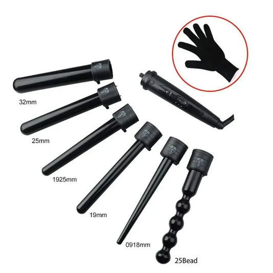 6-in-1 Wand Curler Set
